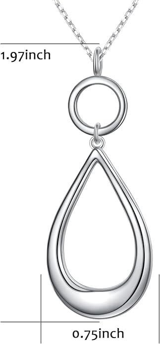 Long Necklace Sterling Silver Larait Bar Y Lariat Long Chain Drop Adjustable Necklace Gift for Her, 30"