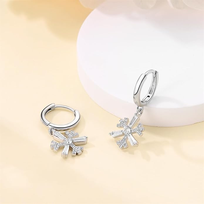 925 Sterling Silver Women Earrings, Sparkling Star and Moon Earrings, Various Hypoallergenic Earrings, Best Gift for Women