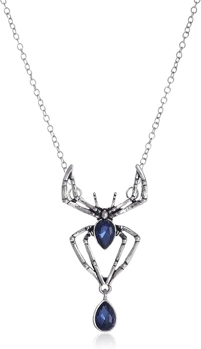 MIFYNN Vintage Gothic Spider Necklace Halloween Crystal Spider Pendant Necklace Punk Style Reptile Animal Jewelry for Woman