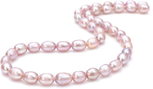 BEADIA Natural Pearl Beads Rice 4-5mm Purple Freshwater Cultured Loose Gemstone Beads for DIY Jewelry Making 13.8''/Strand