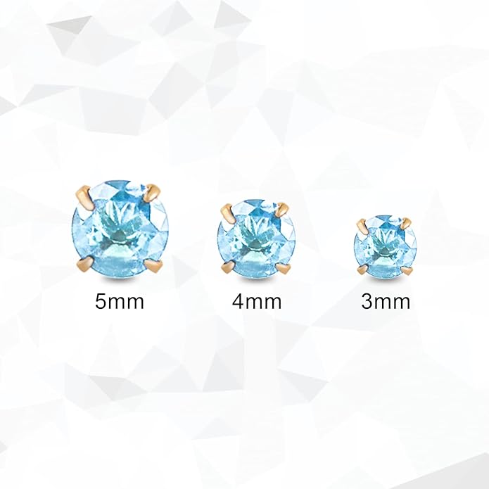 12 Pairs 18K Gold Plated Surgical Stainless Steel Stud Earrings, Star Heart Square Stud Earring for Women, Cubic Zirconia Birthstone Stud Earrings Set
