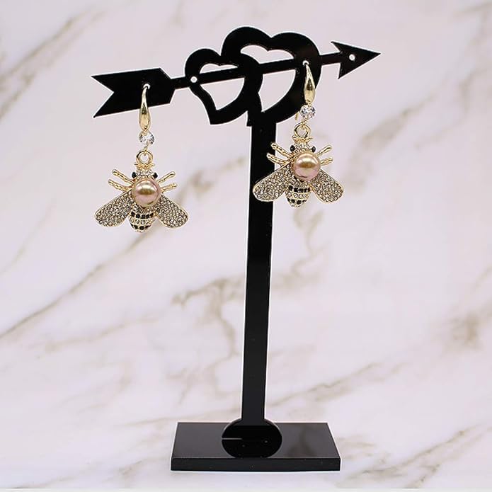 Honey Bee Brooches Crystal Insect Themed Bee Brooch Animal Fashion Shell Pearl Brooch Pin Gold Tone