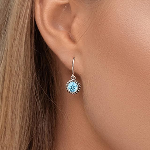 JEAN RACHEL JEWELRY 925 Sterling Silver Dangle Earrings for Women - Rope with Cubic Zirconia Vintage Design - Hypoallergenic, Lead & Nickel Free - Artisan Handcrafted Statement Earrings