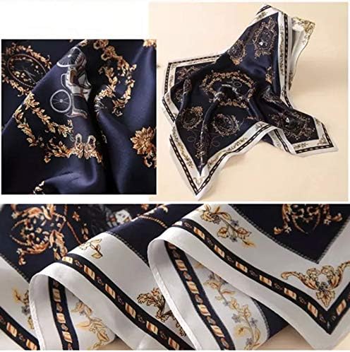 ANDANTINO 100% Mulberry Silk Scarf -21” Lightweight Square Neckerchief – Breathable Digital Printed Scarves with Gift Packed