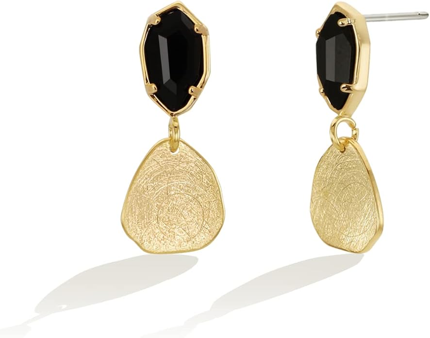 OZEL – Crystal Earrings for Women Dangle – 14K Gold Plated Lightweight Daily Fashion Earrings