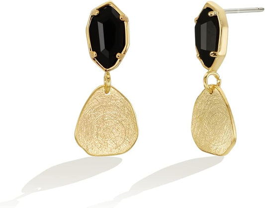 OZEL – Crystal Earrings for Women Dangle – 14K Gold Plated Lightweight Daily Fashion Earrings