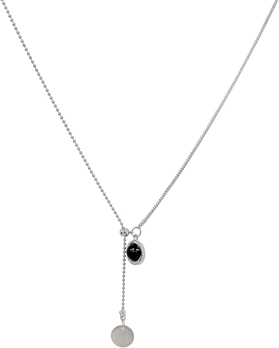 Irregular Y2k Long Y-shaped Necklace with Zircon Inlaid Sparkling Brick Tassel Pendant Double-Layer Chain High-end Fashion Accessory Women's