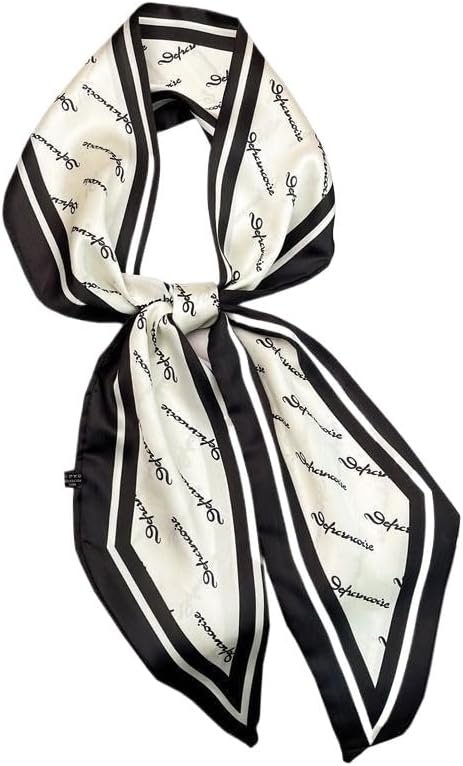 kcctoo 59" Mulberry Silk Like Head Scarf Women's Fashion Square Neck Satin Scarfs for Bag Hair Scarves Gift 59 * 5.9”