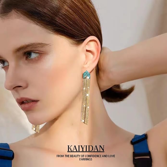 Silver/Gold Boho Dangle Statement Earrings for Women Trendy,Handmade Vintage Dainty Cute Long Drop Summer Earrings,fashion Accessories Jewelry Gifts