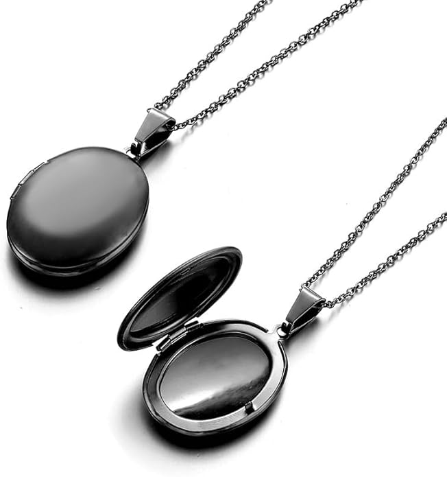 PHOCKSIN Personalized Locket Necklace for Women Photo Necklace with Customized Picture Birth Flower Birthstone New Years Gifts for Women