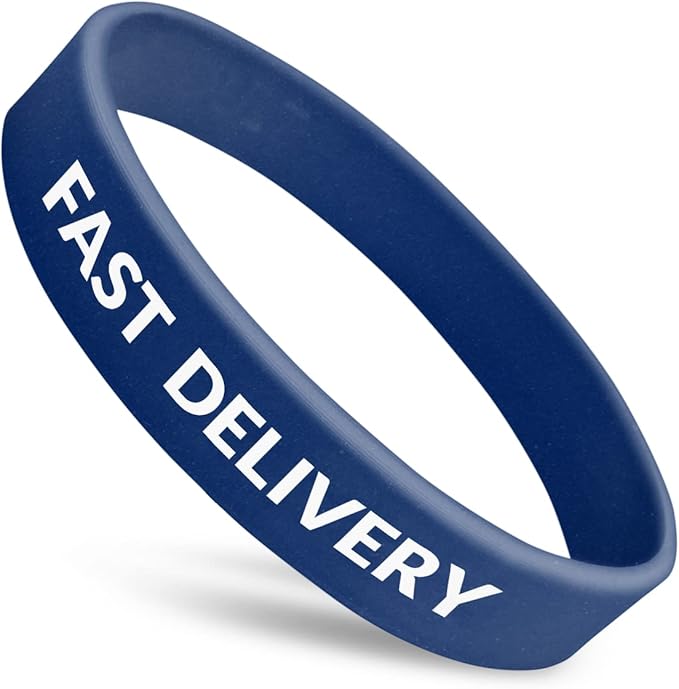 Super Rush Wristbands | Fast Delivery | Fully Customizable | Great For Events, Fundraisers & Promotions | 1/2" Wide | Available In Bulk