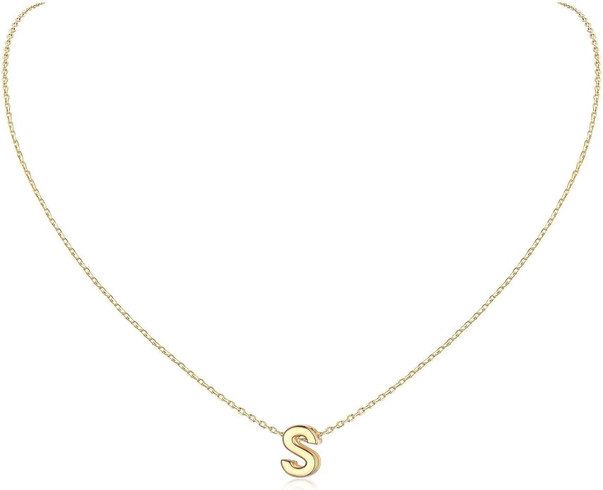 ChicSilver 925 Sterling Silver Initial Necklace for Women Dainty Letter Jewelry Personalized Gift