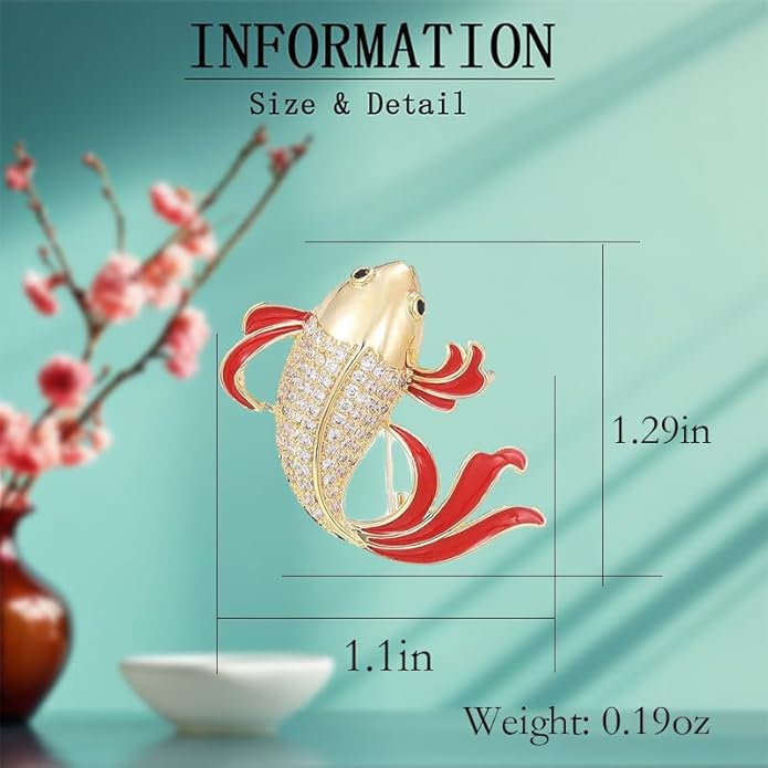 Animal Brooch for Women Girls 18k Gold Plated Animal Brooch Pin Rhinestone Animal Brooch Lapel Pin Jewelry Thanksgiving Day Birthday Wedding Gifts for Mom Wife