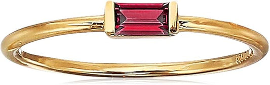 Amazon Essentials 18K Yellow Gold Plated Sterling Silver Cubic Zirconia Fashion Stackable Ring