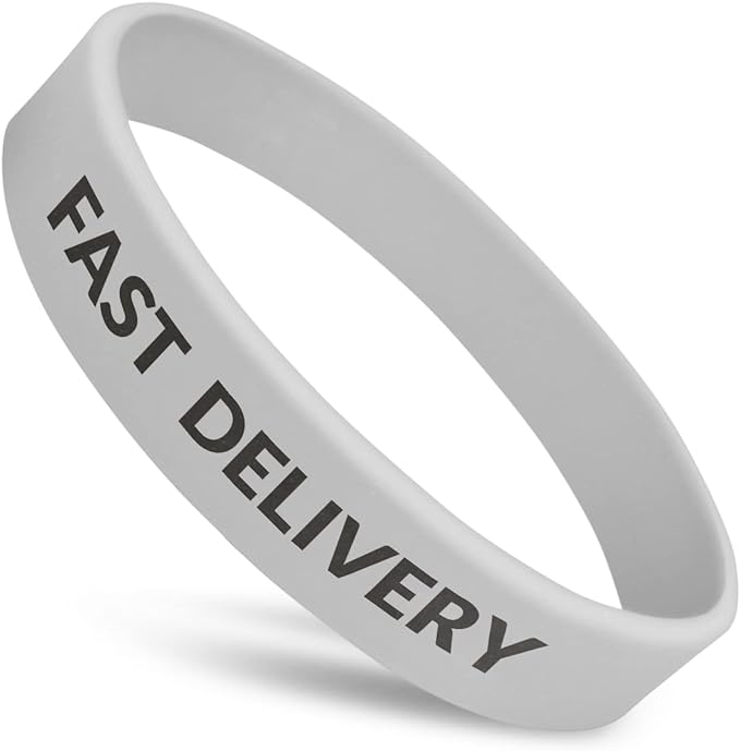 Super Rush Wristbands | Fast Delivery | Fully Customizable | Great For Events, Fundraisers & Promotions | 1/2" Wide | Available In Bulk