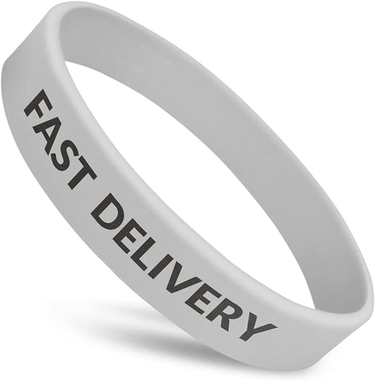 Super Rush Wristbands | Fast Delivery | Fully Customizable | Great For Events, Fundraisers & Promotions | 1/2" Wide | Available In Bulk