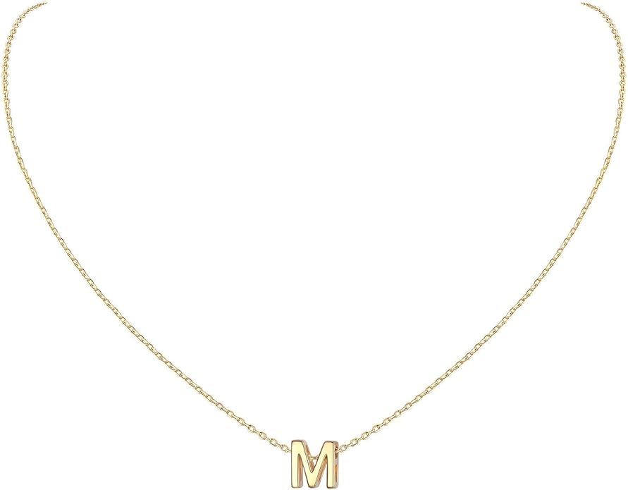 ChicSilver 925 Sterling Silver Initial Necklace for Women Dainty Letter Jewelry Personalized Gift
