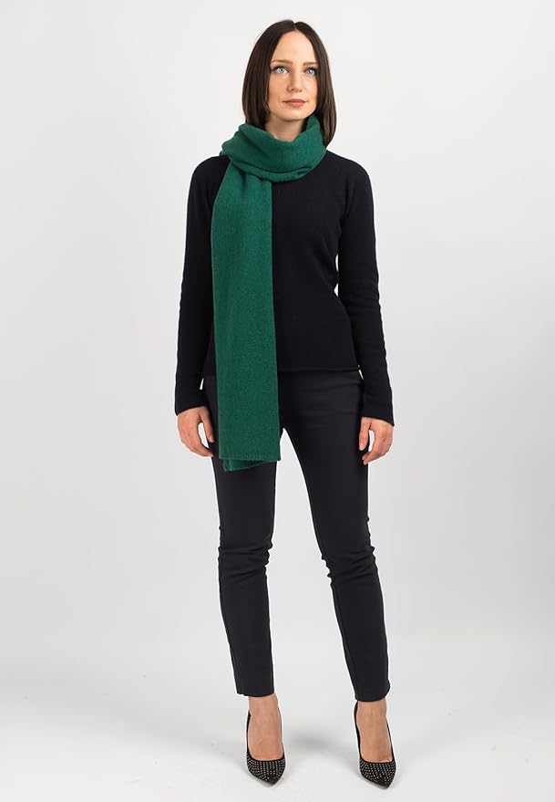 Dalle Piane Cashmere - 100% Cashmere Scarf - Made in Italy - Winter Neck Warmer (14" x 77") - Christmas Gift