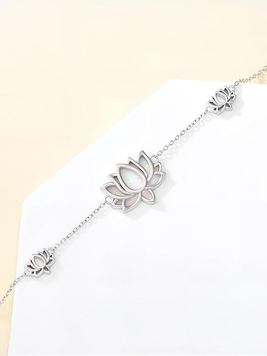 WINNICACA Sterling Silver Butterfly Bracelet Anklet Created Opal Butterfly Jewelry Gifts for Women Birthday Christmas Day Gifts