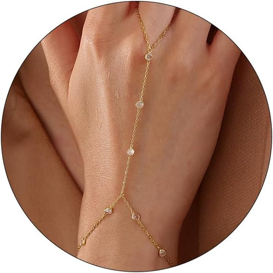 MBW Gold Bracelets for Women Trendy, Dainty 14K Gold Plated Bracelet Stack Beaded Chain Bracelet Set Thin Small Cute Paperclip Bracelets Fashion Waterproof Jewelry Gift Gold Accessories for Women