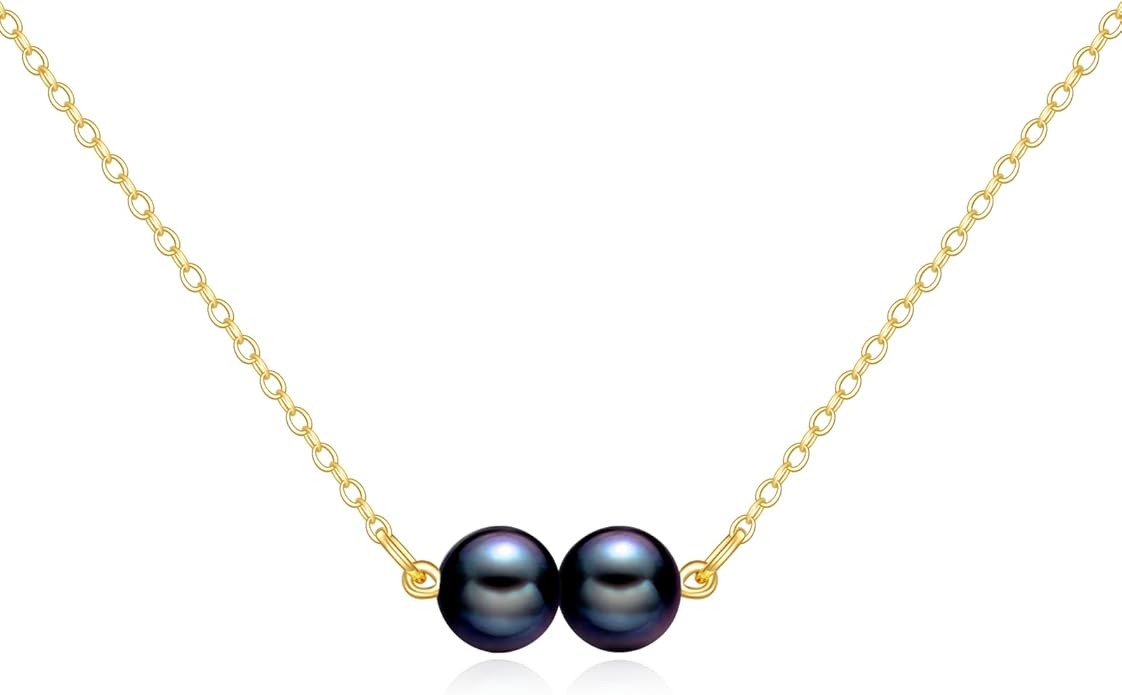 KECHO 14K Real Gold Freshwater Cultured Pearl Pendant Necklace 14K Solid Gold Jewelry Anniversary Birthday Gifts for Women