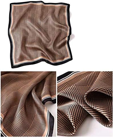 ANDANTINO 100% Mulberry Silk Square Scarf for Hair-25.6" X25.6'' Women Men Natural Silk Neckerchief Digital Printed Headscarf