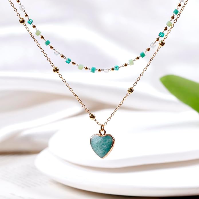 Da Piao Liang Handmade Multilayered Colorful Seed Beads Choker Necklace – Boho Starfish Creative Beach Jewelry for Women – Summer Necklace
