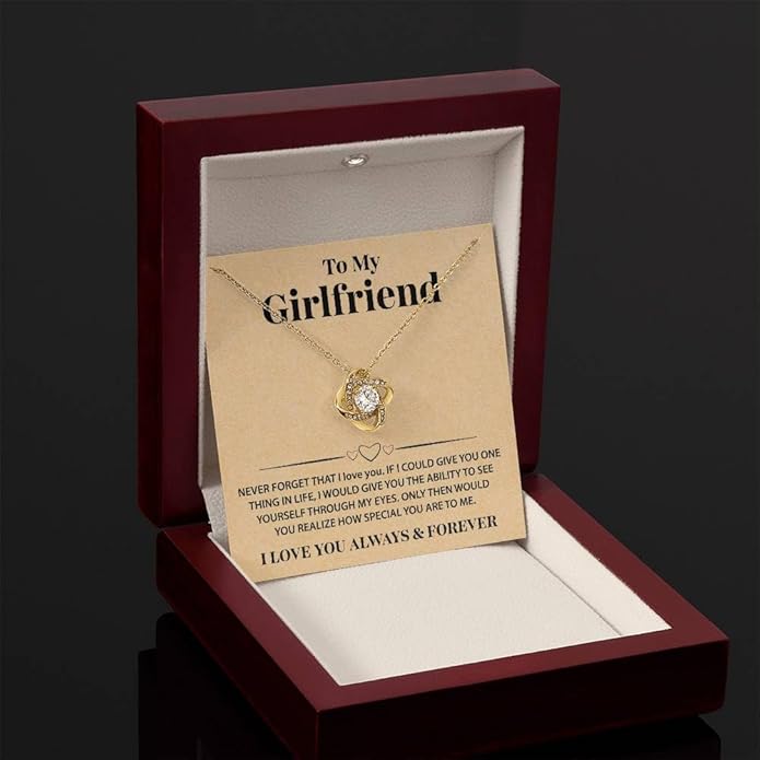 To My Beautiful Soulmate Necklace Romantic Gift for Girlfriend Wife With Message Card & Gift Box, Perfect for Anniversary Birthday Christmas or Valentine’s Day