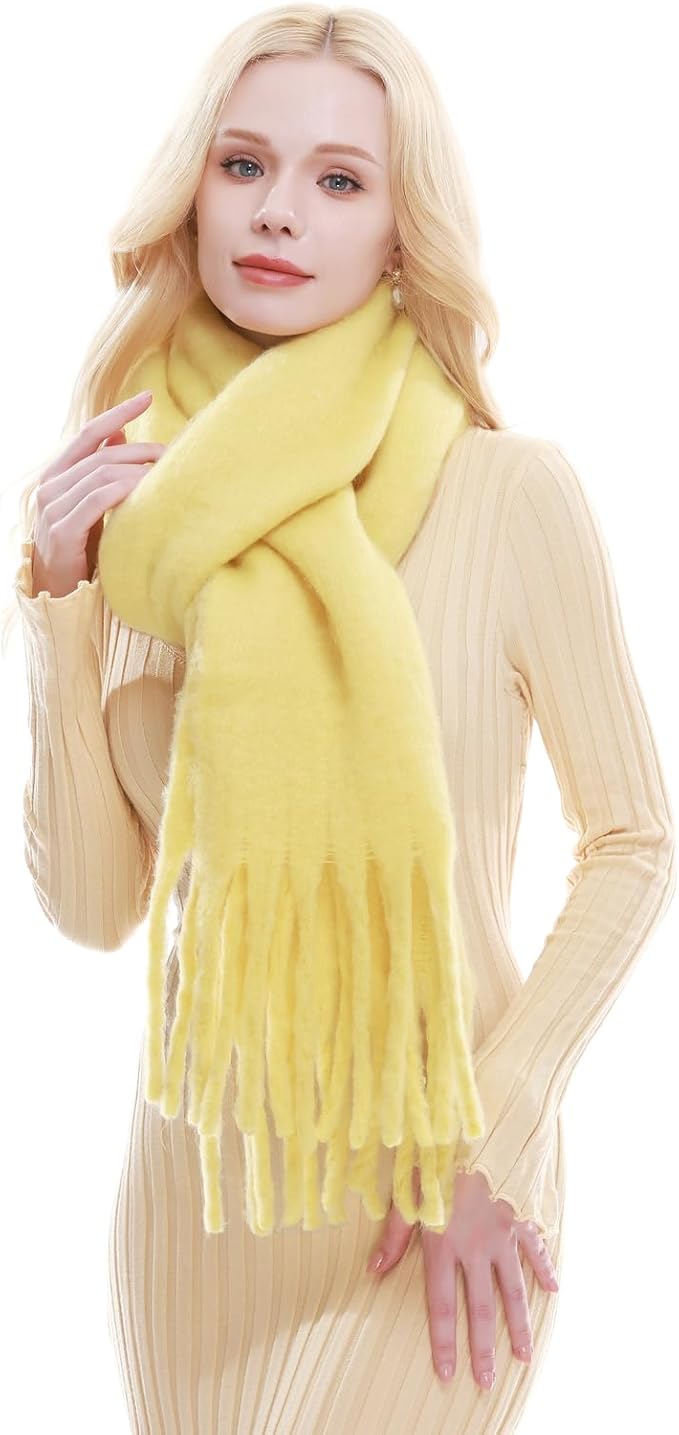 RIIQIICHY Chunky Scarf for Women Winter Warm Thick Scarves Oversized Blanket Scarf