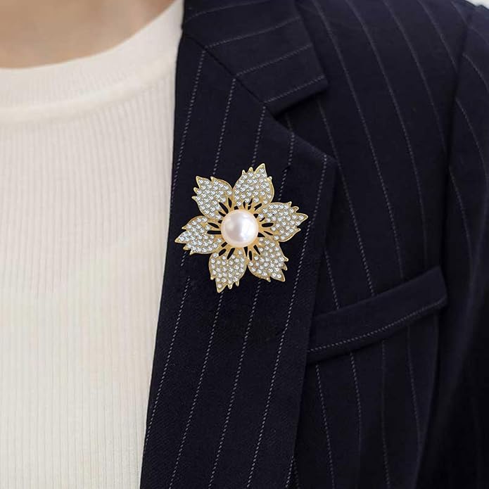 la luen Brooch Pins For Women Fashion Elegant Brooches Lapel Badges Coat Sweater Scarves Shawl Dress Accessory Wedding Party Prom Jewelry