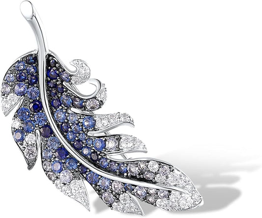 Santuzza 925 Sterling Silver Gemstone Pin Brooch for Women