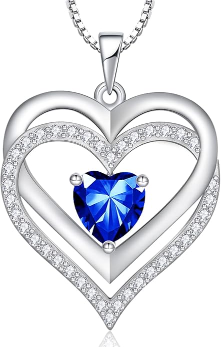 RIVIKO Infinity Heart Symbol Necklace for Women 925 Sterling Silver Love Heart Pendant Valentine's Day Mother's Day Anniversary Birthday Christmas Jewelry Gifts for Women Mom Wife Sister Her Friends