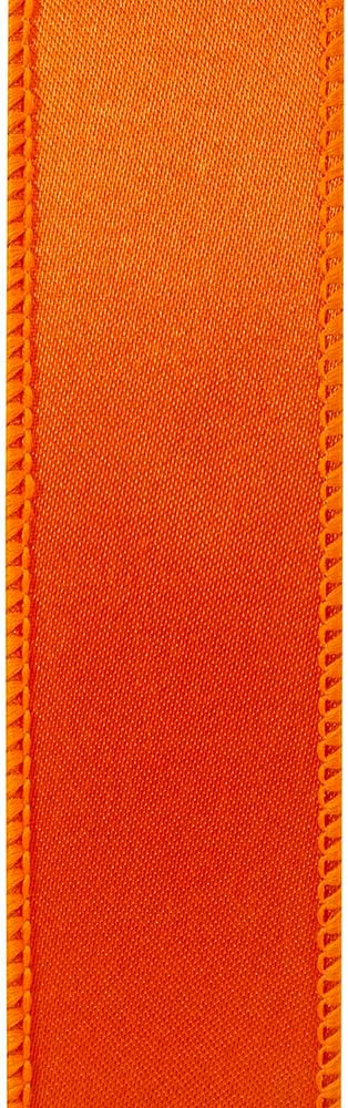 Reliant Ribbon 92575W-058-09F Satin Value Wired Edge Ribbon, 1-1/2 Inch X 10 Yards, Orange