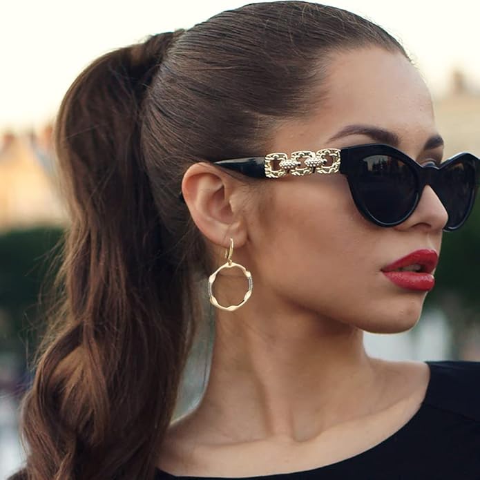 SPUNKYsoul Handmade Classy Gold and Silver Wire Wrapped Earrings for Women