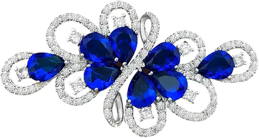 YOQUCOL Cubic Zirconia Crystal Rhinestone Wedding Brooch Pin for Women Brides Jewelry