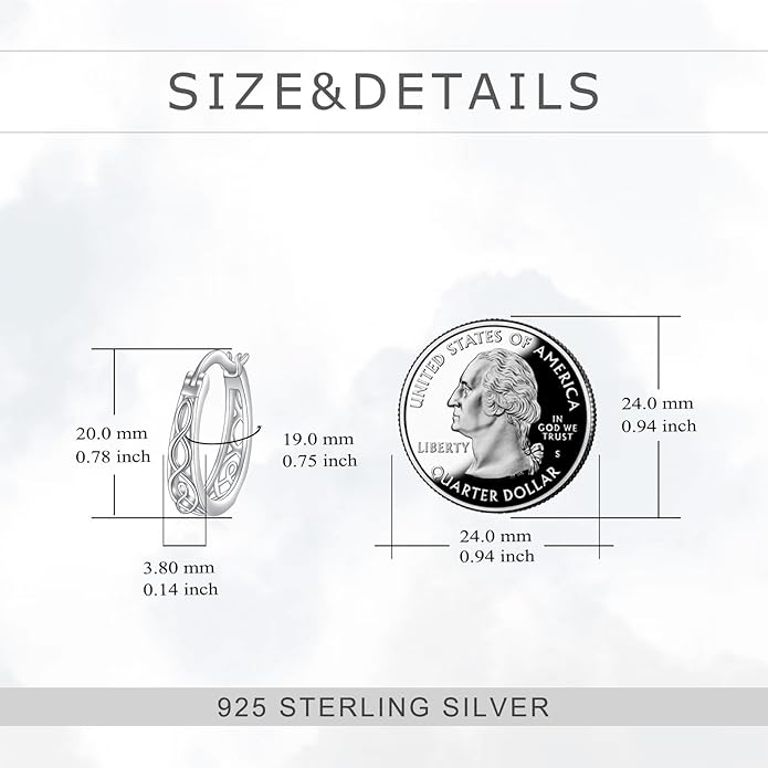 Sterling Silver Hoop Earrings Small Hoop Sun/Leaf/Triangle Huggie Earrings for Women Hypoallergenic