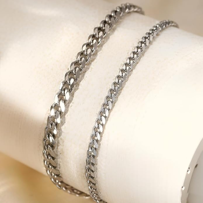 Ankle Bracelets For Women Waterproof Adjustable Ankles 18KGold Plated Dainty Trendy Layered Cuban Link Chain Anklets Set Beach Jewelry