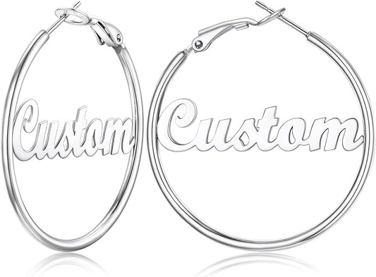 FOCALOOK 14K Gold Plated Lightweight Large Hoops| 2mm Thin Hoop Earrings for Women 30/40/50/70/100mm