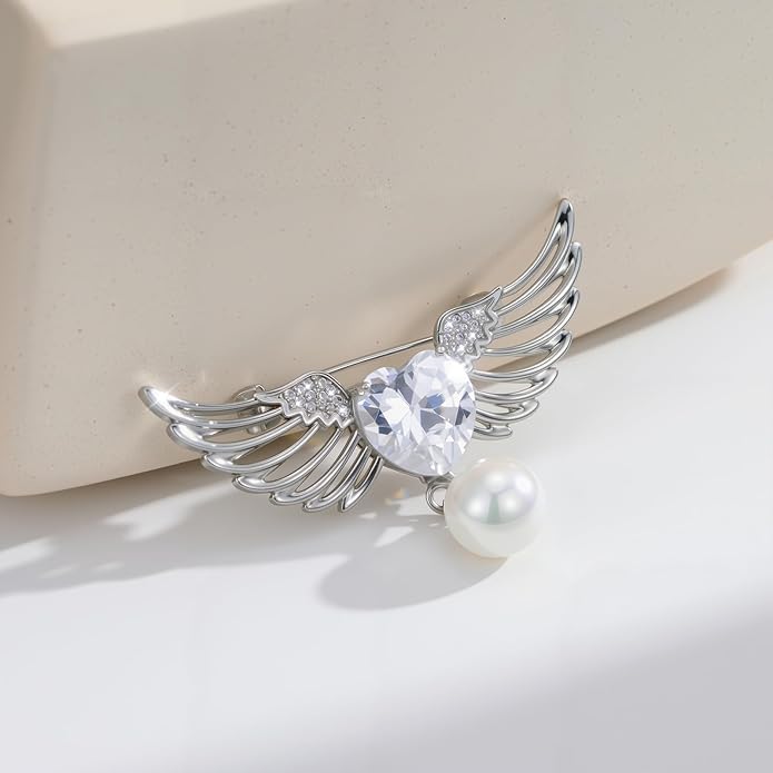 Soumimi Rhinestone Brooch Pin Crystal Brooches for Women Lapel Pin Dress Accessories Birthday Christmas Gift for Wife Mom