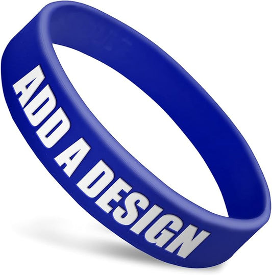 Wide Wristbands | Fully Customizable | Great For Events, Fundraisers & Promotions | 3/4" Wide | 100% Silicone | Available In Bulk