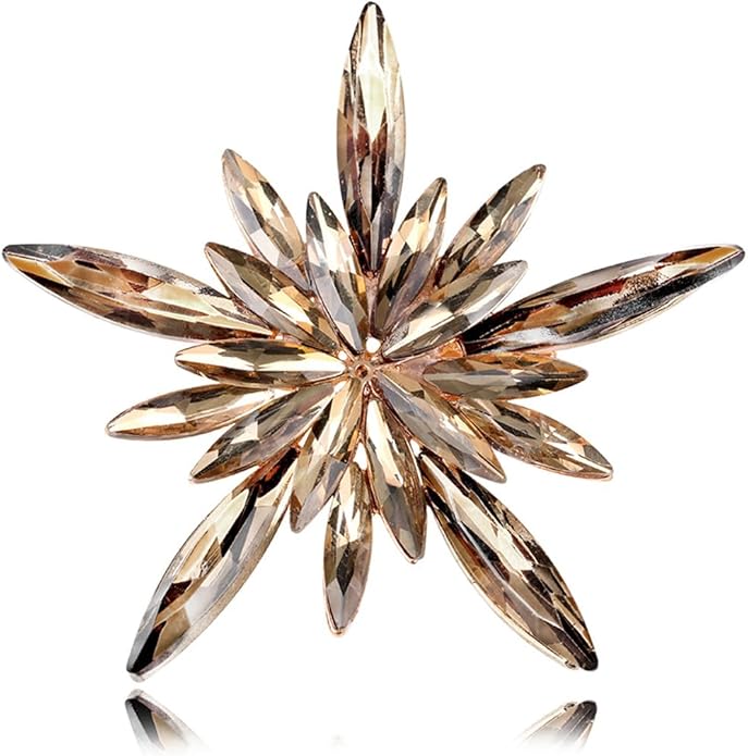 Rhinestone Flower Brooch Pin for Women Red Black Purple Flower Broochs Pin Hat Christmas Brooch Jewelry