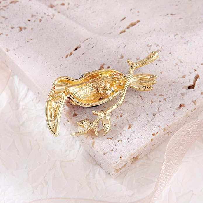 Soumimi Bird Theme Brooch Pin Cute Bird Animal Brooches Accessories Christmas Birthday Gift for Women