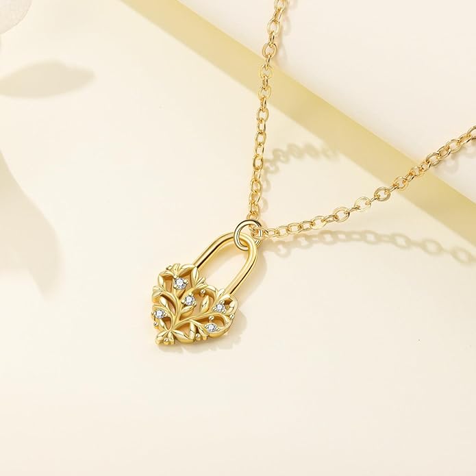 925 Sterling Silver Fashion Pendant Necklace for Women，Fashion Jewelry, 18K Gold Plated， Advanced Retro Series Link Chains ，Basic Multifunctional Accessories Suitable for Multiple Occasions and Daily Wear