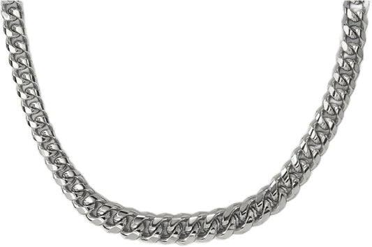 Mapileng Cuban Link Chain Necklace For Husband, Love You This Much To My Husband Classic Steel Jewelry Gift Birthday Christmas Anniversary Jewelry Gifts for Dad Brother Boyfriend Son