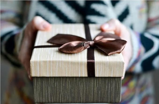 LEEQE Double Face Brown Satin Ribbon 1 inch X 25 Yards Polyester Brown Ribbon for Gift Wrapping Very Suitable for Weddings Party Invitation Decorations and More