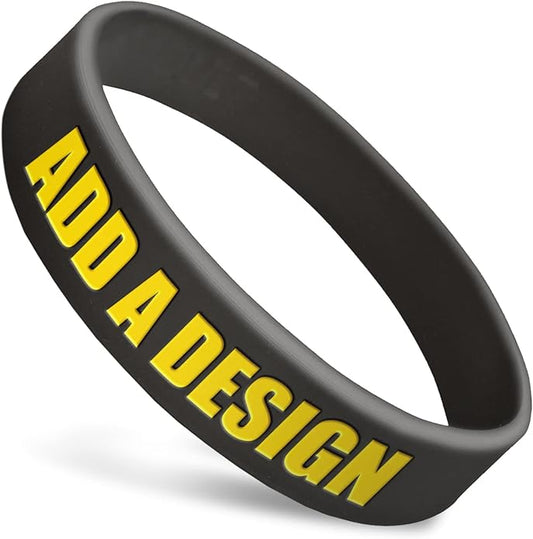 Wide Wristbands | Fully Customizable | Great For Events, Fundraisers & Promotions | 3/4" Wide | 100% Silicone | Available In Bulk