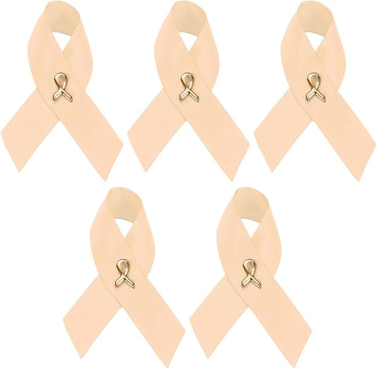 1/2/5/10/25/50/100pcs Satin Awareness Ribbon Pins (Pick your color), for Cancer & Disease Awareness, Bulk Quantities for Fundraising, Events, Gift Giving