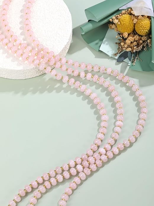 CrystalTears Beaded Gemstone Necklace for Women, Womens Colorful Boho Stone Bead Choker Necklace, Handmade Natural Crystal Stone Summer Beach Jewellery Gifts for Women Mom Christmas