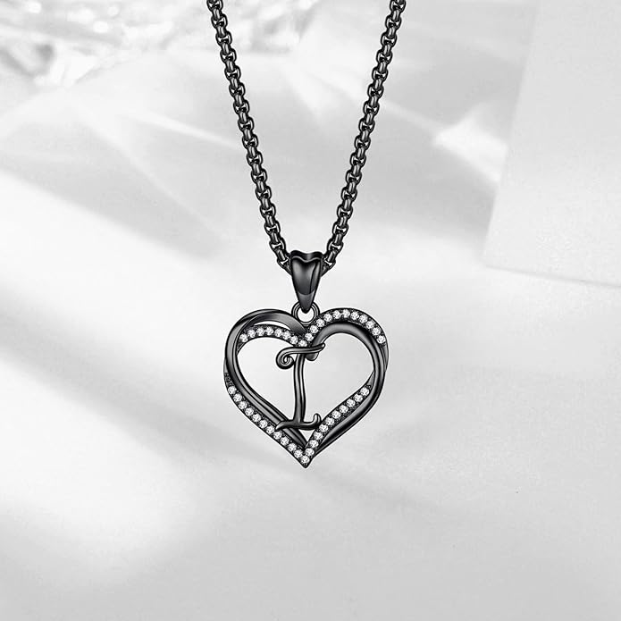 INFUSEU Unique Initial Necklaces for Women Girls Small Heart Letter Jewelry, Meaningful Personalized Gifts