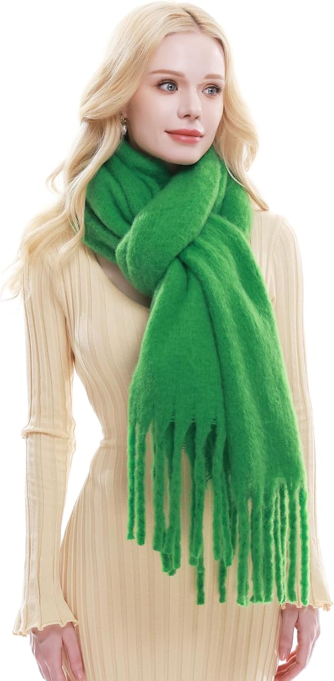 RIIQIICHY Chunky Scarf for Women Winter Warm Thick Scarves Oversized Blanket Scarf
